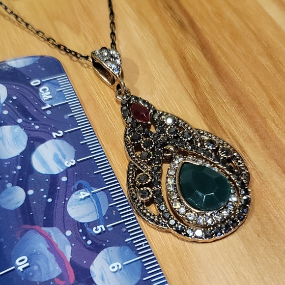 Turkish Vintage Looking Jewelry Set forWomen,NEW,2pc,Ethnic,Wedding,HandmadeGift - Picture 6 of 9